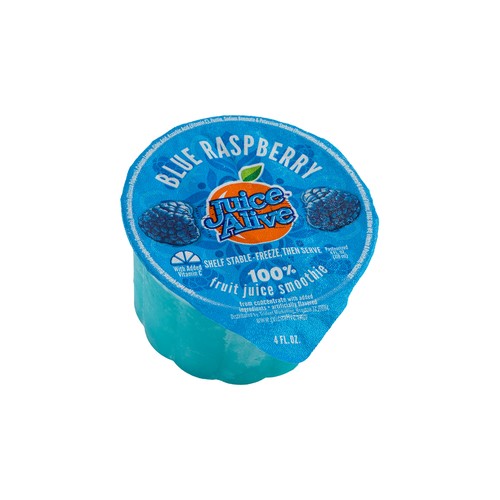 96/4 oz Blue Raspberry 100% Juice Smoothie Cup