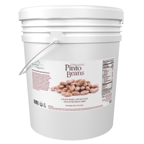 Organic Pinto Beans 6G Bucket (40lbs)