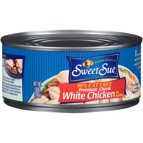 E Pallet Sweet Sue's Brands Premium Chunk White Chicken in Water 98