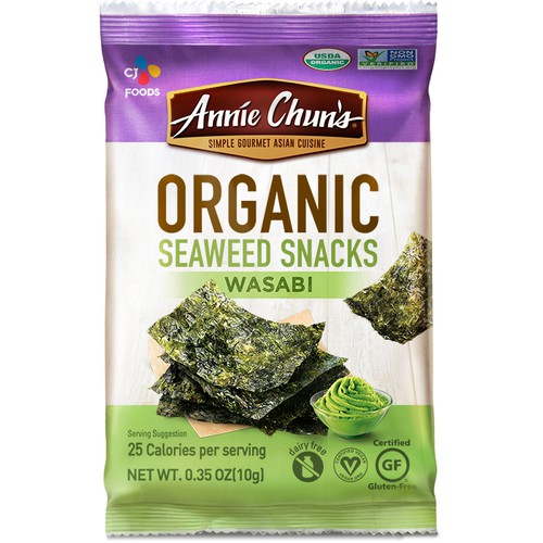 Organic Wasabi Seaweed Snack 0.35Ozx12