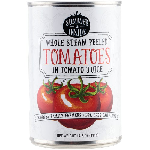 Whole Steam Peeled Tomatoes in Juice