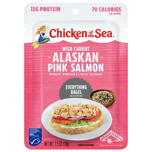 COS Pink Salmon Sk/Bl Everything Bagel Pouch Msc 12/2.5