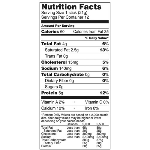 Kraft Natural Cheese Stick Nutrition Facts Besto Blog