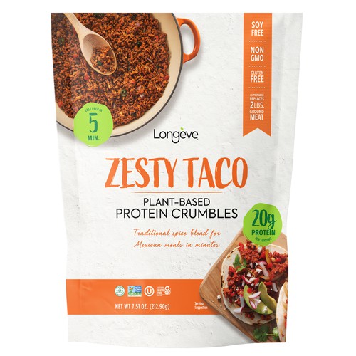 Longève Plant-based Protein Crumbles - Zesty Taco (6-oz.)