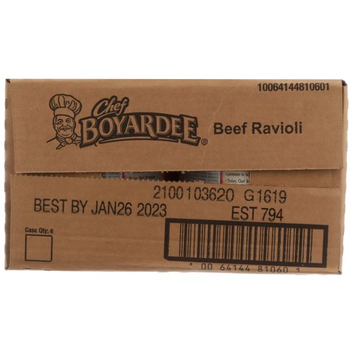 Chef BOYARDEE Beef Ravioli, #10 Can