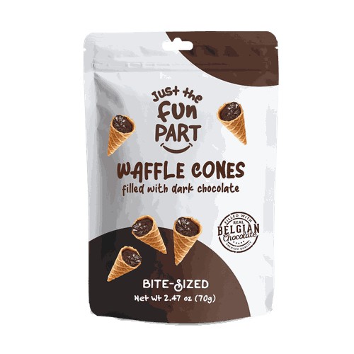 Just The Fun Part - 2.47oz Dark Chocolate Filled Waffle Cone Snacks