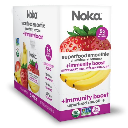 Immune Support Superfood Smoothie, Strawberry Banana