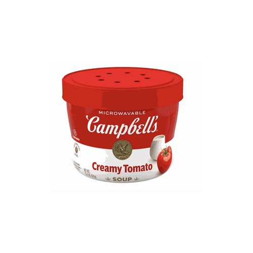 Campbell's Creamy Tomato Soup Microwavable Bowl, 15.4 OZ (Pack Of 8)