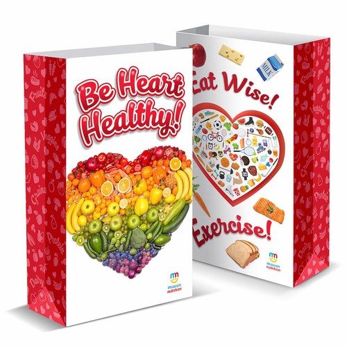 Super Sack Paper Bags - Be Heart Healthy, 250ct