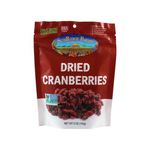 Cranberries, Dried, Cane Sweetened NonGMO Verified