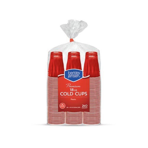 Berkley Jensen 18-Oz. Plastic Cups, 240 ct. - Red
