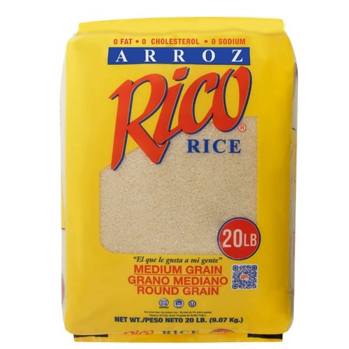 RICO RICE MEDIUM GRAIN 20LB BAG