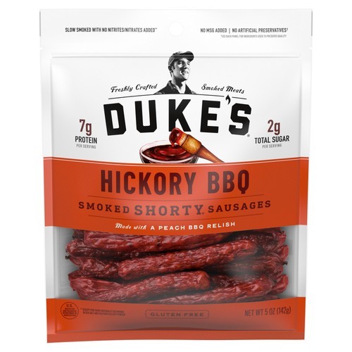 DUKES Hickory Peach BBQ Smoked Shorty Sausages, 5oz
