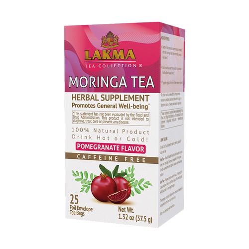 25 Ct Moringa Tea Pomegranate Flavor