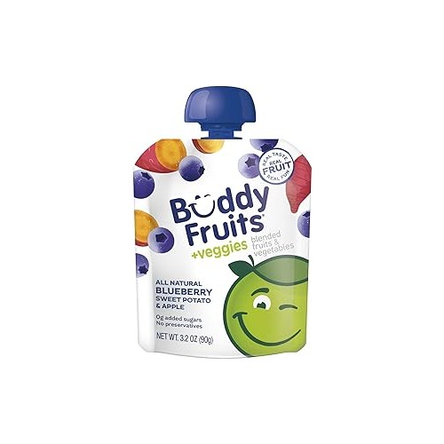 Buddy Fruits Blueberry, Sweet Potato & Apple Blended Fruit & Veggies, 3.2oz
