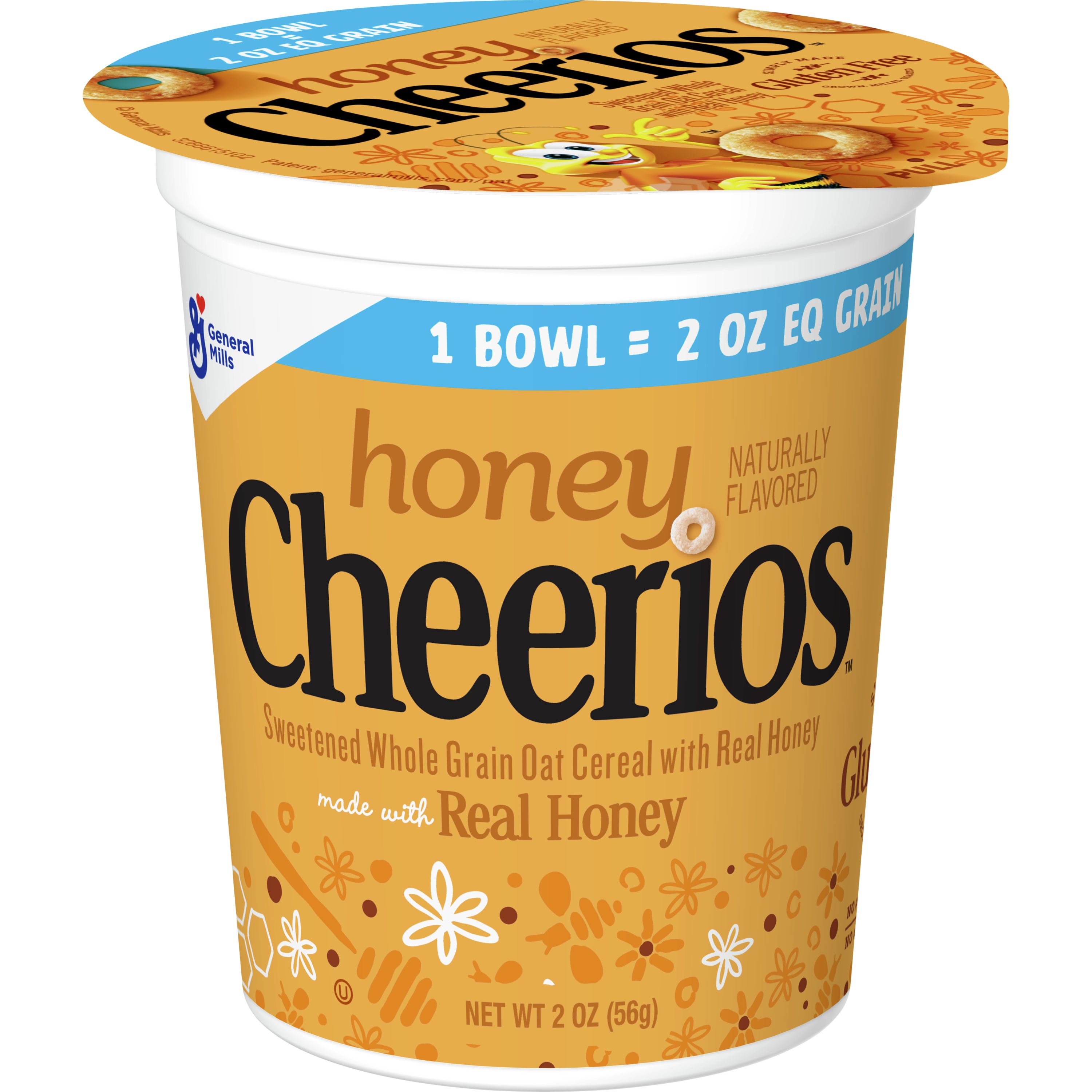 E Pallet - Honey Cheerios Cereal Bowlpak K12 2oz eq, 60/2oz