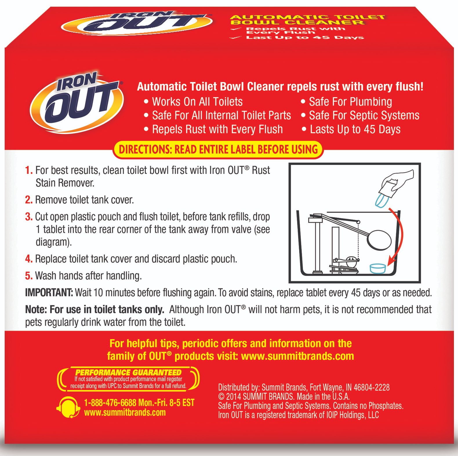 Iron OUT® Rust Stain Removers, Automatic Toilet Bowl Cleaner